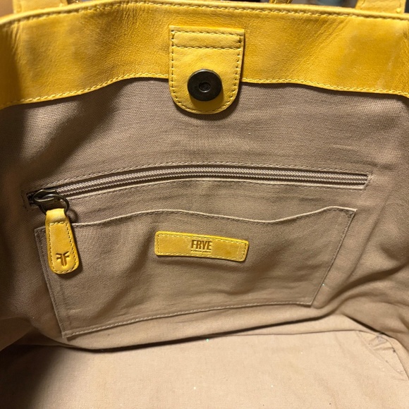Frye Leather Melissa Tote Bag Yellow (original. $358) - Picture 5 of 10